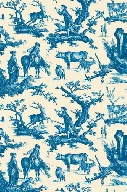 Maison Sajou(メゾン・サジュー)トワルドジュイ柄カットクロス(ブルー)